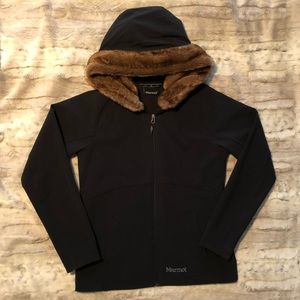 Marmot Fleece-lined Faux Fur hooded Jacket